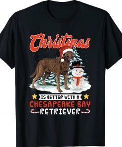 Christmas Is Better With A Chesapeake Bay Retriever Tree Gift T-Shirt