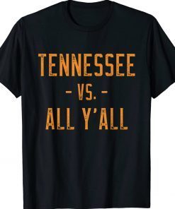 Tennessee Vs All Y’all Sports Weathered Vintage Southern Tee Shirt