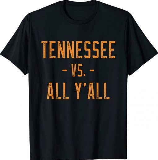 Tennessee Vs All Y’all Sports Weathered Vintage Southern Tee Shirt