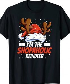 I'm the shopaholic reindeer family matching christmas gift tshirt