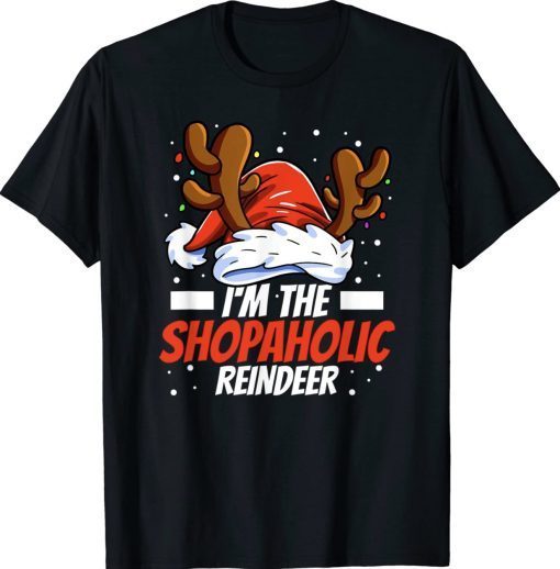 I'm the shopaholic reindeer family matching christmas gift tshirt