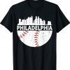 Philadelphia Skyline Baseball Retro Philly Cityscap 2023 TShirt
