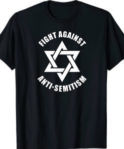 Fight Against Anti-Semitism Black and White Star of David Vintage Shirts