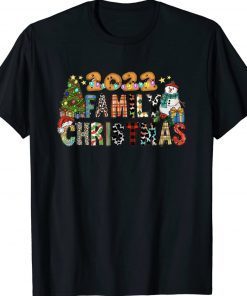 Funny 2022 Family Christmas Matching Tree Lights Xmas Gift TShirt