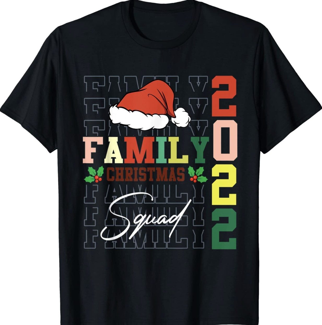 Family Christmas 2022 Matching Shirts Funny Santa Elf Squad Tee Shirt ...