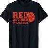 Red October Philadelphia Skyline Retro Philly Cityscap Tee Shirt