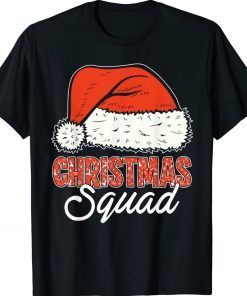 Christmas Squad Santa Hat Funny Matching Family Christmas Tee Shirt