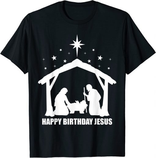 Happy Birthday Jesus Christmas Christian Party Religious Shirts