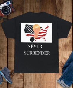 Donald Trump Mugshot Never Surrender America Map T-shirts
