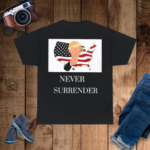 Donald Trump Mugshot Never Surrender America Map T-shirts