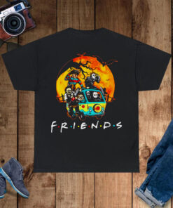 Friends Van Halloween Scooby Doo Mystery Machine Horror Movie Villains Characters Unisex T-shirt