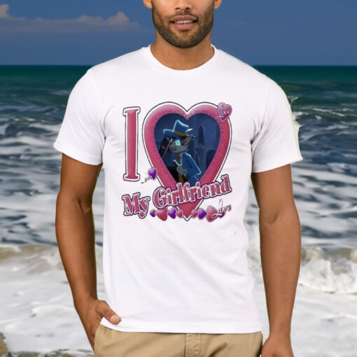 Rocky Rickaby I Love My Girlfriend Heart T-shirt