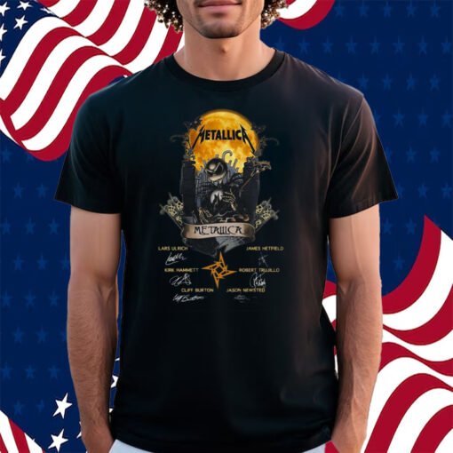 Jack Skellington Collab Metallica Signature Halloween Shirt