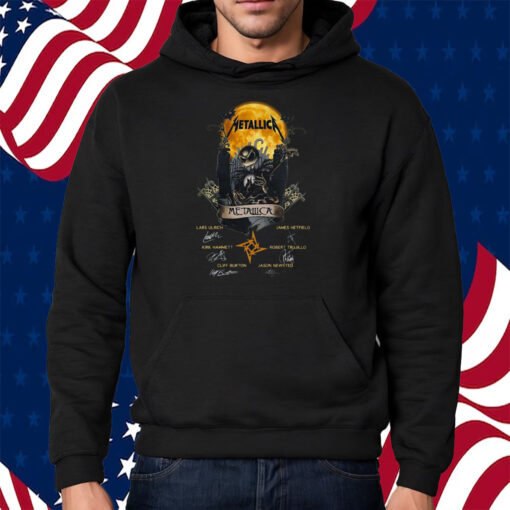 Jack Skellington Collab Metallica Signature Halloween Shirt Hoodie