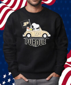 Snoopy and Woodstock driving car purdue boilermakers 2023 T-shirt Sweatshirt