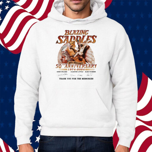 Blazing Saddles Mel Brooks’ 50th Anniversary 1974 – 2024 Thank You For The Memories Shirt Hoodie