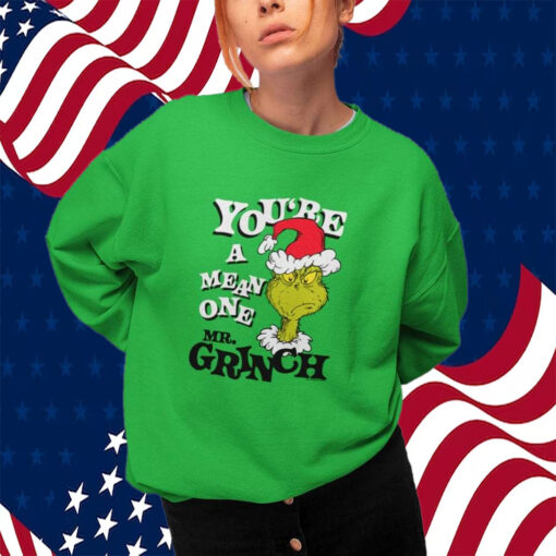 Dr Seuss Christmas The Grinch You’re a Mean One Portrait Shirt Sweatshirt Target