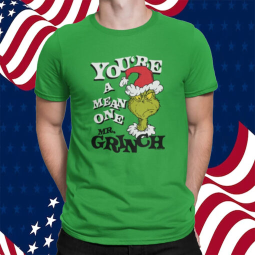 Dr Seuss Christmas The Grinch You’re a Mean One Portrait Shirt Target