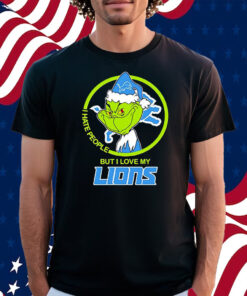 Grinch I Hate People But I Love My Detroit Lions Shirt