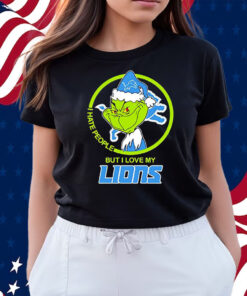 Grinch I Hate People But I Love My Detroit Lions Shirts