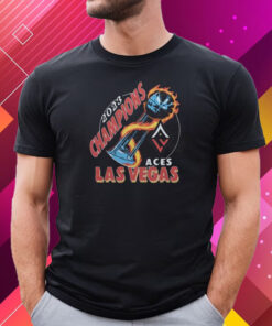 Las Vegas Aces Homage Charcoal 2023 WNBA Finals Champions Trophy T-Shirt