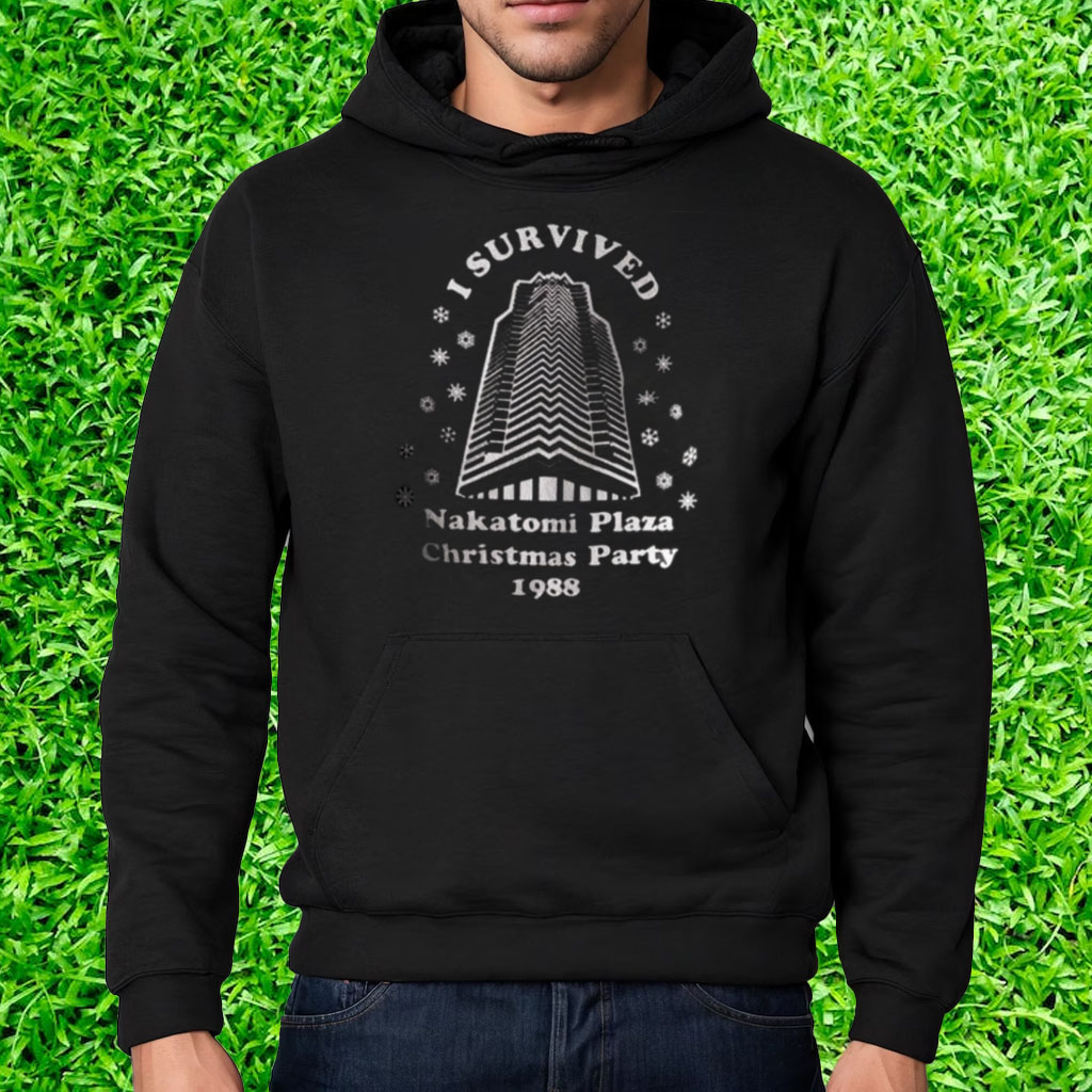 Sweat à Capuche Unibly « Nakatomi Plaza Party 1988 » – Design Rétro Noël, Coupe Classique, Qualité Douce