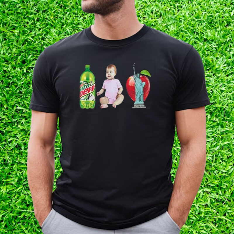 The Lana Mtn Dew Baby Apple Statue Of Liberty Shirt