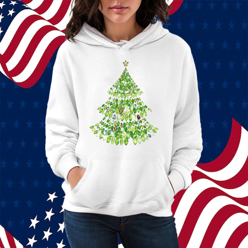 Women’s Crystal Christmas Tree Shirt Hoodie