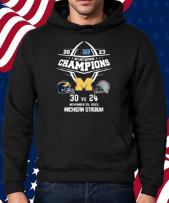 2023 B10 East Division Champions Michigan Wolverines 30 Vs 24 Ohio State November 25, 2023 Michigan Stadium Shirt Hoodie