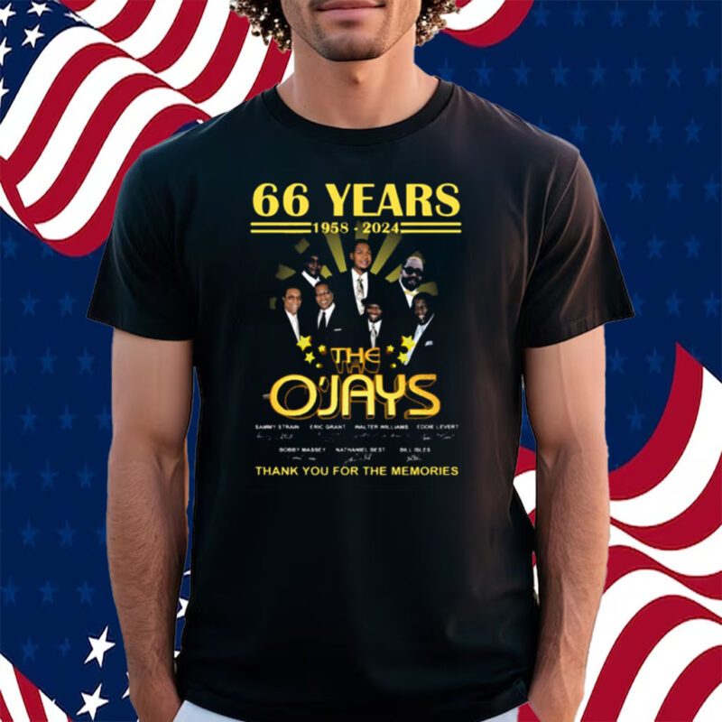 66 Years 1958 – 2024 The Ojays Thank You For The Memories Shirt