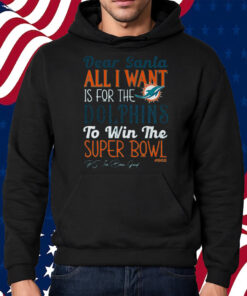 Dear Santa All I Want Is For The Miami Dolphins To Win The Super Bowl Shirt Hoodie