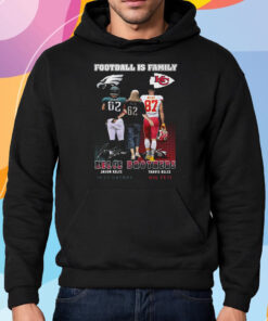 Football Is Family Kelce Brothers Jason Kelce Sexy Batman And Travis Kelce Big Yeti Shirt Hoodie