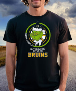 Grinch I Hate People But I Love My Boston Bruins Shirt