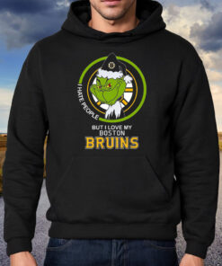 Grinch I Hate People But I Love My Boston Bruins Shirt Hoodie