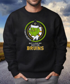 Grinch I Hate People But I Love My Boston Bruins Shirt Sweatshirt