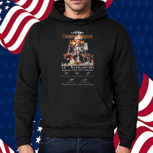 National Lampoons Christmas Vacation 34th Anniversary 1989 – 2023 Thank You For The Memories Shirt Hoodie