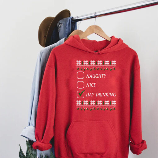 Naughty Nice Day Drinking Shirt Hoodie