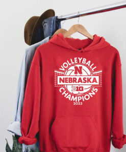 Nebraska Huskers 2023 Big Ten Women’s Volleyball Regular Season Champions Locker Room Shirt Hoodie