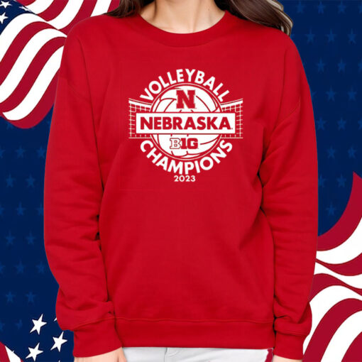 Nebraska Huskers 2023 Big Ten Women’s Volleyball Regular Season Champions Locker Room Shirt Sweatshirt