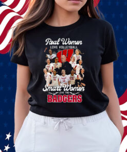 Real Women Love Volleyball Smart Women Love The Badgers Shirts
