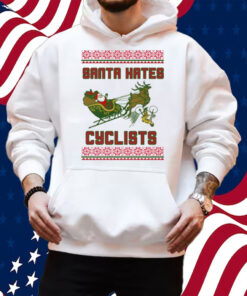 Santa Hates Cyclist Ugly Christmas Shirt Hoodie