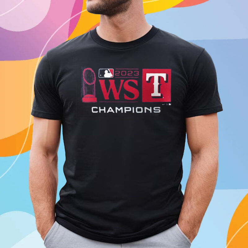 Texas Rangers Nike 2023 World Series Champions Trophy Lock Up Shirt