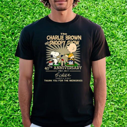 The Charlie Brown And Snoopy Show 40th Anniversary 1983 – 2023 Charles M Schulz Thank You For The Memories Shirt