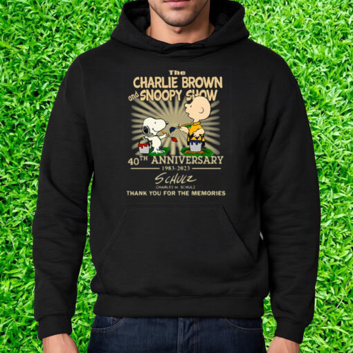 The Charlie Brown And Snoopy Show 40th Anniversary 1983 – 2023 Charles M Schulz Thank You For The Memories Shirt Hoodie