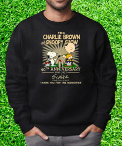 The Charlie Brown And Snoopy Show 40th Anniversary 1983 – 2023 Charles M Schulz Thank You For The Memories Shirt Sweatshirt