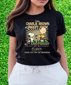 The Charlie Brown And Snoopy Show 40th Anniversary 1983 – 2023 Charles M Schulz Thank You For The Memories Shirts