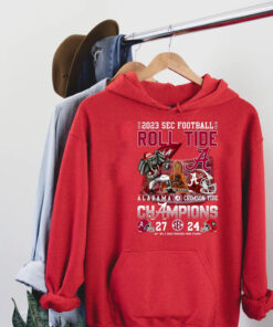 2023 Sec Football Champions Alabama Crimson Tide 27 – 24 Georgia Bulldogs Sat Dec 2 2023 Mercedes-Benz Stadium Shirt Hoodie