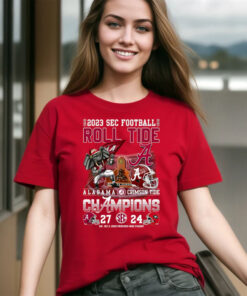 2023 Sec Football Champions Alabama Crimson Tide 27 – 24 Georgia Bulldogs Sat Dec 2 2023 Mercedes-Benz Stadium Shirts