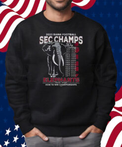 Alabama Crimson Tide 2023 Sec Football Conference Champions Alabama Never Forgets Shirt Sweatshirt