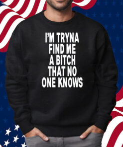 I'm Tryna Find Me A Bitch That No One Knows Shirt Sweatshirt